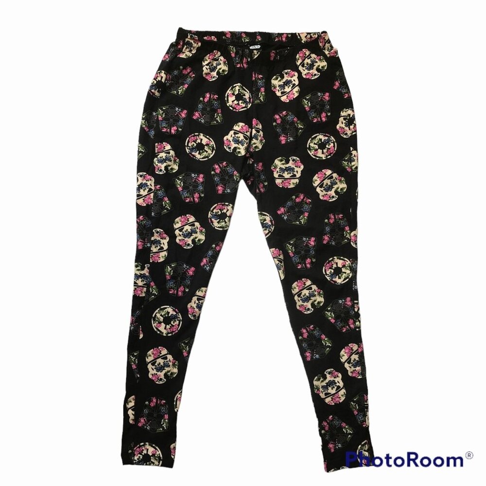 Star Wars Imperial Floral Women's Leggings in Black - Sz 00 (XXS)